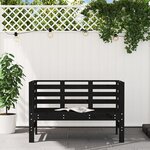 vidaXL Banc de jardin noir 111 5x53x71 cm bois massif de pin