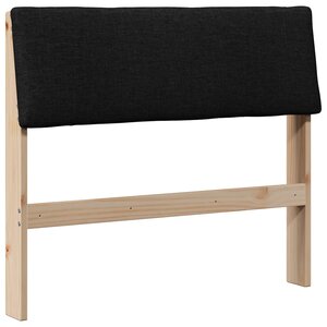 vidaXL Tête de lit capitonnée Noir 90 cm Pin massif