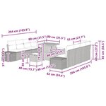 vidaXL Ensemble de canapé de jardin 11 Pièces Beige  Gris clair