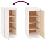 vidaXL Armoire à chaussures Blanc 35x35x80 cm Bois de pin massif