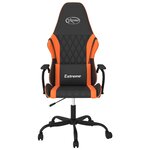 vidaXL Chaise de jeu de massage Noir et orange Similicuir