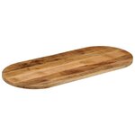 vidaXL Dessus de table 100x40x3 8cm ovale bois massif de manguier brut