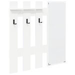 vidaXL Porte-manteau mural Blanc 100 x 10 x 100 cm Bois d'ingénierie
