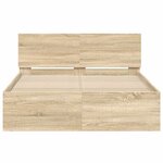vidaXL Cadre de lit Sonoma 137 x 188 cm Bois d'ingénierie