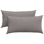 vidaXL Coussins de canapé 2 pc tissu Taupe 80 x 40 cm