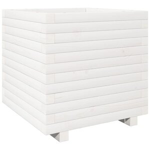 vidaXL Jardinière blanc 50x50x49 5 cm bois de pin massif