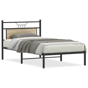vidaXL Cadre de lit sans matelas chêne sonoma 107x203 cm