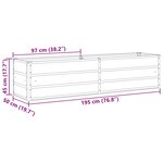 vidaXL Jardinière Gris clair 480 x 50 x 45 cm Acier galvanisé