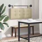 vidaXL Tête de lit suspendue Avec lumière LED Crème Simili cuir