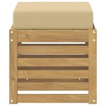 vidaXL Banc de Jardin Bois d'Acacia Massif Blanc