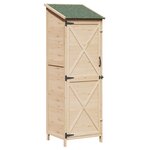 vidaXL Abri de jardin avec toit Naturel 59 5 x 56 x 176 5 cm