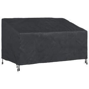 vidaXL Housse de banc de jardin Noir 160 x 100 x 61 / 89 cm Tissu 420D