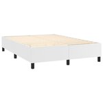 vidaXL Sommier à lattes de lit avec matelas Blanc 140x190cm Similicuir