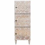 vidaXL Buffet Haut Blanc 40 x 33 5 x 110 cm Bois de mangue massif