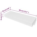 vidaXL Étagère murale avec 1 tiroir MDF Blanc Rangement de livres/DVD