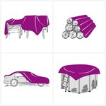 vidaXL Bâche anthracite 5x8 m 650 g/m²