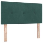 vidaXL Tête de lit LED avec bandes LED Vert 90 cm Velours