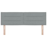 vidaXL Tête de Lit LED Design Lignes Gris Clair 160 cm Tissu