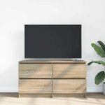 vidaXL Meuble TV chêne sonoma 100x35x54 cm bois d'ingénierie