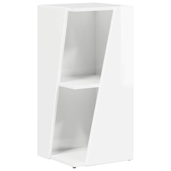 vidaXL Étagère latérale Blanc brillant 33 x 32 x 70 5 cm