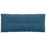 vidaXL Coussin de Dos Bleu 120 x 50 cm Tissu en velours côtelé