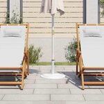 vidaXL Socle de parasol Blanc 45x45x30 cm Fonte