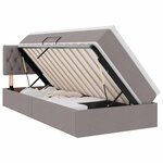 vidaXL Lit avec rangement et matelas avec matelas Taupe 90 x 190 cm