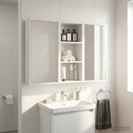 vidaXL Armoire murale de salle de bain Blanc 30 x 16 x 62 5 cm
