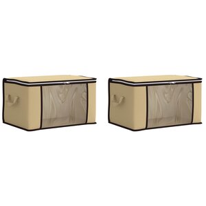 vidaXL Boîte de rangement avec fenêtre latérale transparente 2 pc