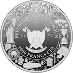 Pièce de monnaie en Argent 1000 Francs g 31.1 (1 oz) Millésime 2025 Dia de los Muertos DIA DE LOS MUERTOS
