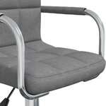 vidaXL Chaise pivotante de bureau Gris clair Tissu