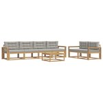 vidaXL Ensemble de canapés d'extérieur 6 Pièces Blanc et gris clair