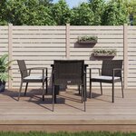 vidaXL Ensemble à manger de jardin 5 Pièces coussins résine tressée acier