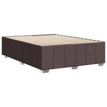 vidaXL Cadre de lit sans matelas marron foncé 140x200 cm tissu