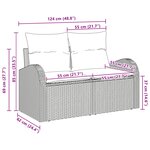 vidaXL Canapé de jardin Marron 124 x 62 x 85cm polyrotin