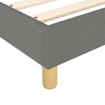 vidaXL Sommier à lattes de lit avec matelas Gris foncé 140x200cm Tissu