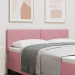 vidaXL Tête de lit Design Blocs de Diamant Rose 160 cm Velours