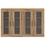 vidaXL Armoires murales 2 Pièces en chêne artisan 69 5x34x90 cm en bois d'ingénierie