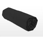 Drap housse microfibre 82 g - 140 x 190 cm - Bonnet 30 cm - Noir