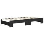vidaXL Lit de jour avec lit gigogne noir 90x190 cm tissu