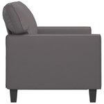 vidaXL Canapé à 2 places Gris 120 cm Similicuir