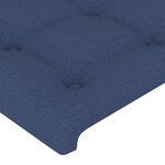 vidaXL Tête de lit avec oreilles Bleu 93x16x118/128 cm Tissu