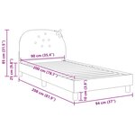 vidaXL Cadre de lit pour enfants avec tête de lit Rose 90 x 200 cm