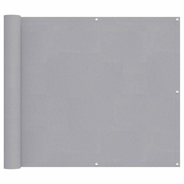 vidaXL Écran de balcon Gris clair 100 x 400 cm Tissu Oxford