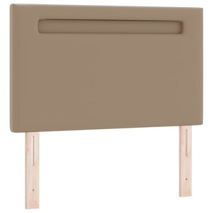 vidaXL Tête de lit avec des lumières à LED Cappuccino 90 cm PVC