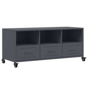 vidaXL Meuble TV anthracite 100 5x39x43 5 cm acier