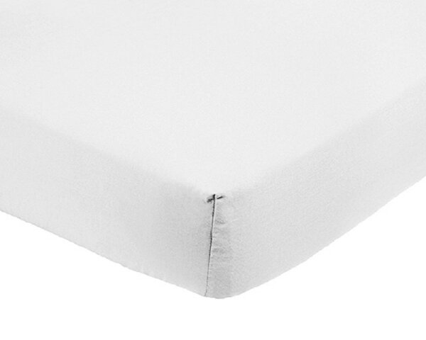Drap housse en coton bio 180 x 200 cm - Blanc