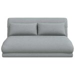 vidaXL Fauteuil de sol ajustable Gris clair Tissu