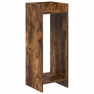 vidaXL Support de Plante Chêne fumé 30 x 30 x 80 cm Bois d'ingénierie