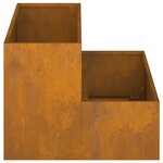 vidaXL jardinière 2 niveaux 100x60x45 cm en acier résistant aux intempéries